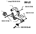 Page C Diagram and Parts List for 26L 26 L 1993-05 Husqvarna Trimmer