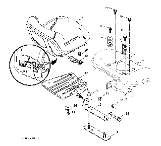 Seat Diagram and Parts List for GTH260TWIN (96041004502)(2008-09) Husqvarna Lawn Tractor