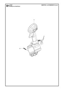 Handle And Controls Diagram and Parts List for 150BT2007-2021  Husqvarna Leaf Blower / Vacuum