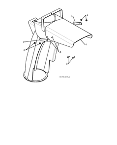 Control Panel And Discharge Chute 4 Diagram and Parts List for 15530SBLS 2009-08 Husqvarna Snow Blower