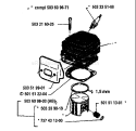 Part Location Diagram of 503289019 Husqvarna Piston Ring