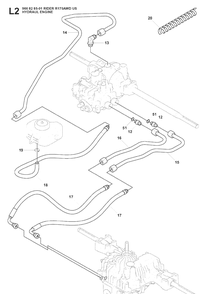 Engine 3 Diagram and Parts List for RIDER175 (966828501)(2008-05) Husqvarna Lawn Mower