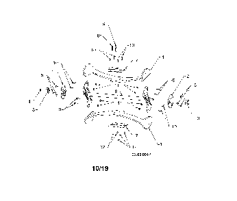 Auger assembly Diagram and Parts List for ST151-96183000405  Husqvarna Snow Blower