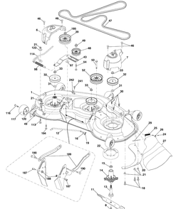 Mower Deck Diagram and Parts List for 2348LS (96043006400)(2008-11) Husqvarna Lawn Mower