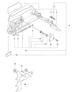 Clutch Cover Diagram and Parts List for 570 2013-03 Husqvarna Chainsaw