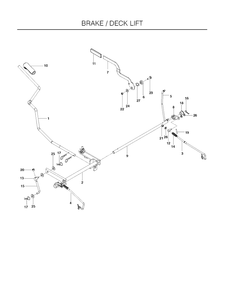 Brake / Rear Mower Lift Diagram and Parts List for RZ3016CA (966612302)(2011-03) Husqvarna Lawn Mower