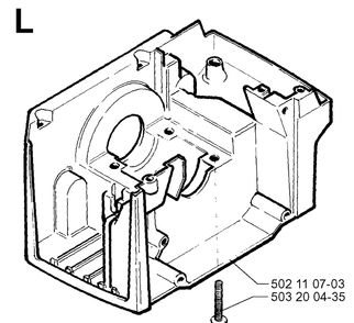 Crankcase Diagram and Parts List for 245R 19984000001-20023100000 Husqvarna Brush Cutter