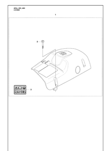 Cover Diagram and Parts List for 455E 2009-10 Husqvarna Chainsaw