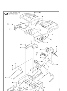 Part Location Diagram of 502637501 Husqvarna Control Cover