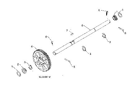 Axle/gear Diagram and Parts List for 96193009604  Husqvarna Snow Blower