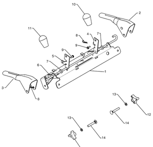 Handles-A Diagram and Parts List for 15530SBLS (96193003801)(2009-06) Husqvarna Snow Blower
