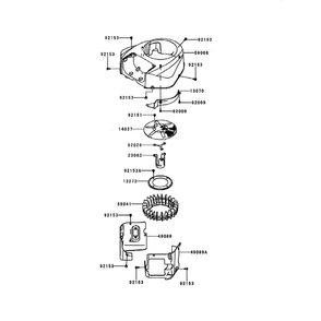 Engine >> Cooling-Equipment Diagram and Parts List for LGT24K54 240472 Husqvarna Lawn Tractor
