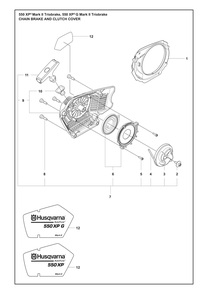 Starter Diagram and Parts List for 550XPMARKIITRIOBRAKE  Husqvarna Chainsaw