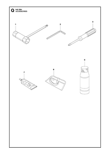Accessories Diagram and Parts List for 543RBK 20130500001-20182200000 Husqvarna Brush Cutter