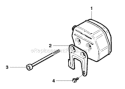 Muffler Diagram and Parts List for 281XP 2010-06 Husqvarna Chainsaw