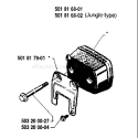 Page H Diagram and Parts List for 281 1986-01 Husqvarna Chainsaw