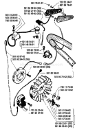 Page E Diagram and Parts List for 281 1986-12 Husqvarna Chainsaw