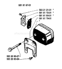 Page F Diagram and Parts List for 281 1986-12 Husqvarna Chainsaw