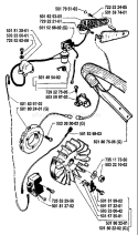 Page H Diagram and Parts List for 281 1989-02 Husqvarna Chainsaw