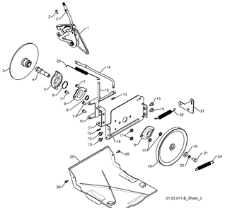 Drive 2 Diagram and Parts List for ST276EP (96191003200)(2009-09) Husqvarna Snow Blower
