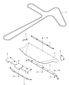 Part Location Diagram of 522860202 Husqvarna BELT, DECK