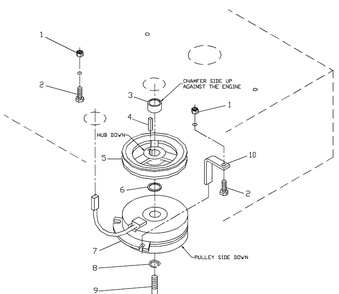 Engine Assembly Diagram and Parts List for ZTH4217A (539104770-01)(2000-03) Husqvarna Lawn Mower
