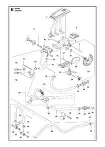Valves Diagram and Parts List for K6500 2012-10 Husqvarna Circular Saw