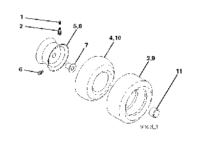 Wheels And Tires Diagram and Parts List for CTH220TWIN (96061026400)(2010-01) Husqvarna Lawn Tractor