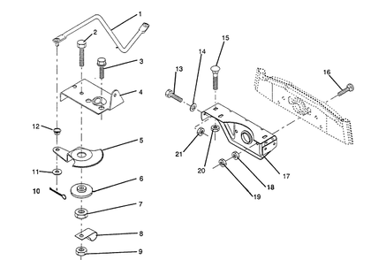 Sector Gear / Axle Support Diagram and Parts List for LT92012 (H1292A)(954000251)(1993-01) Husqvarna Lawn Mower