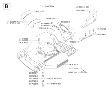 Frame 3 Diagram and Parts List for 46 ROYAL Husqvarna Lawn Mower