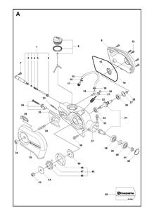 Gear Housing Diagram and Parts List for 323P 20062700001-Current Husqvarna Pole Saw