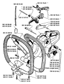 Page K Diagram and Parts List for 281 1988-08 Husqvarna Chainsaw