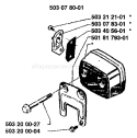 Page G Diagram and Parts List for 288 1988-08 Husqvarna Chainsaw