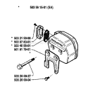 Page H Diagram and Parts List for 281 1990-01 Husqvarna Chainsaw