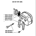 Page F Diagram and Parts List for 281 1991-04 Husqvarna Chainsaw