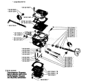 Page B Diagram and Parts List for 288 1993-09 Husqvarna Chainsaw