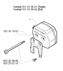 Page J Diagram and Parts List for 288 2001-10 Husqvarna Chainsaw