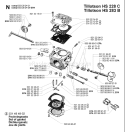 Page B Diagram and Parts List for 281 2001-10 Husqvarna Chainsaw