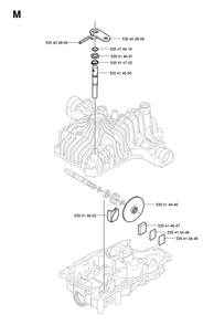 Parking Brake Diagram and Parts List for K66M 2004 Husqvarna Engine
