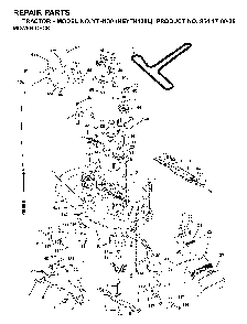 Mower Deck / Cutting Deck Diagram and Parts List for YTH130 (HEYTH130L, 954170026)(2001-09) Husqvarna Lawn Tractor