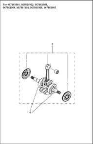 Crankshaft Diagram and Parts List for 1202020  Husqvarna Chainsaw