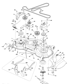 Mower Deck / Cutting Deck Diagram and Parts List for YTH24K48 (96045003601)(2012-11) Husqvarna Lawn Tractor