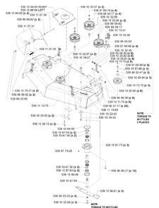 Deck Assembly (42 Inch) (Part 1) Diagram and Parts List for IZ4217 (968999254)(2005-03) Husqvarna Lawn Mower