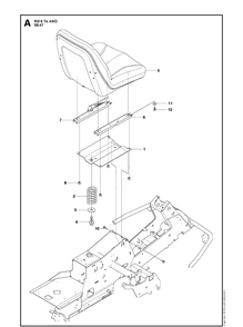 Seat Diagram and Parts List for R316TSAWD (966757701)(2012) Husqvarna Lawn Mower