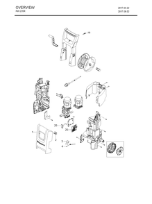 Overview Diagram and Parts List for PW235R  Husqvarna Pressure Washer