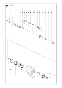 Guide Diagram and Parts List for K970RING 2011-12 Husqvarna Circular Saw