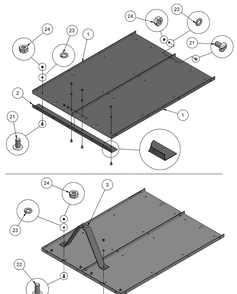 Dump Cart (Part 2) Diagram and Parts List for DC500 (25-0125) (683-04078A)(5313083-28)(2008-01) Husqvarna Lawn Tractor Accessories