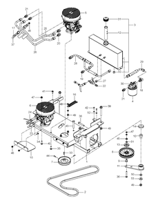 Hydraulic Pump - Motor Diagram and Parts List for PZ29 (966558010-00)(2019-05) Husqvarna Lawn Mower