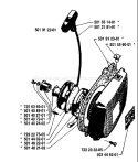 Page L Diagram and Parts List for 298 1986-04 Husqvarna Chainsaw