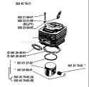 Page K Diagram and Parts List for 298 1987-01 Husqvarna Chainsaw
